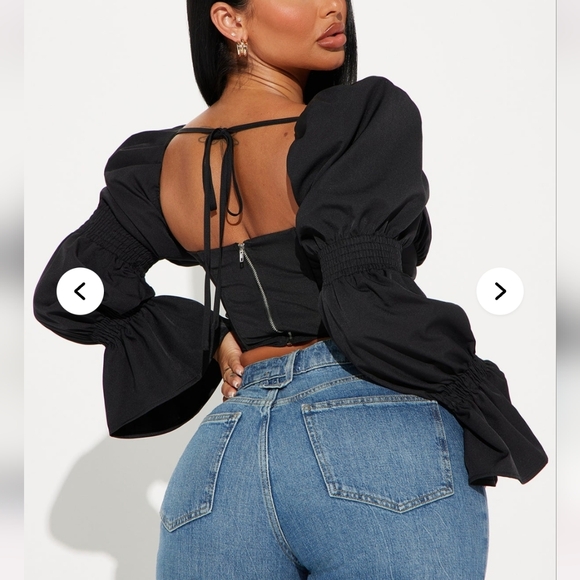 Fashion Nova Ivy Corset Top Black. Size Large. New. - Picture 3 of 11